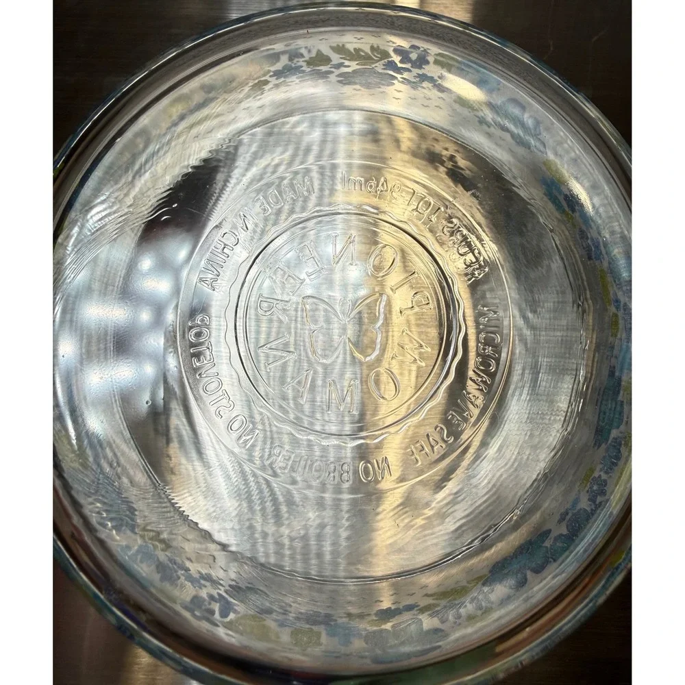 The Pioneer Woman Dazzling Dahlias Glass Storage Bowl 4‎ Cups 1 Qt No Lid Floral